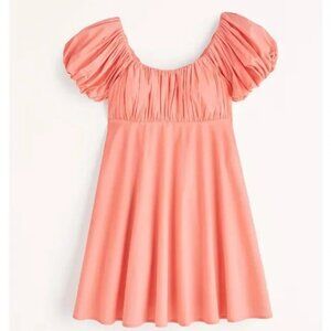 Abercrombie Ruched Bust Puff Sleeve Dress Size XS